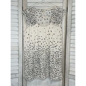 GAP Black & White Speckled Ruffle Tank Top Size XS